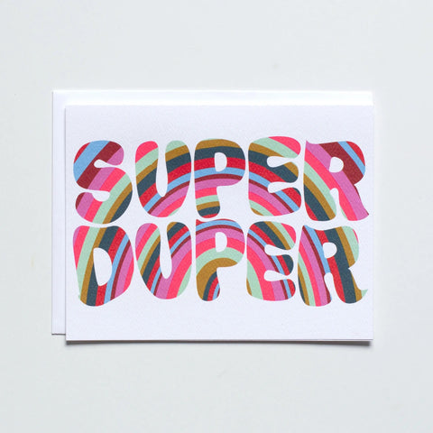 Super Duper Rainbow Note Card