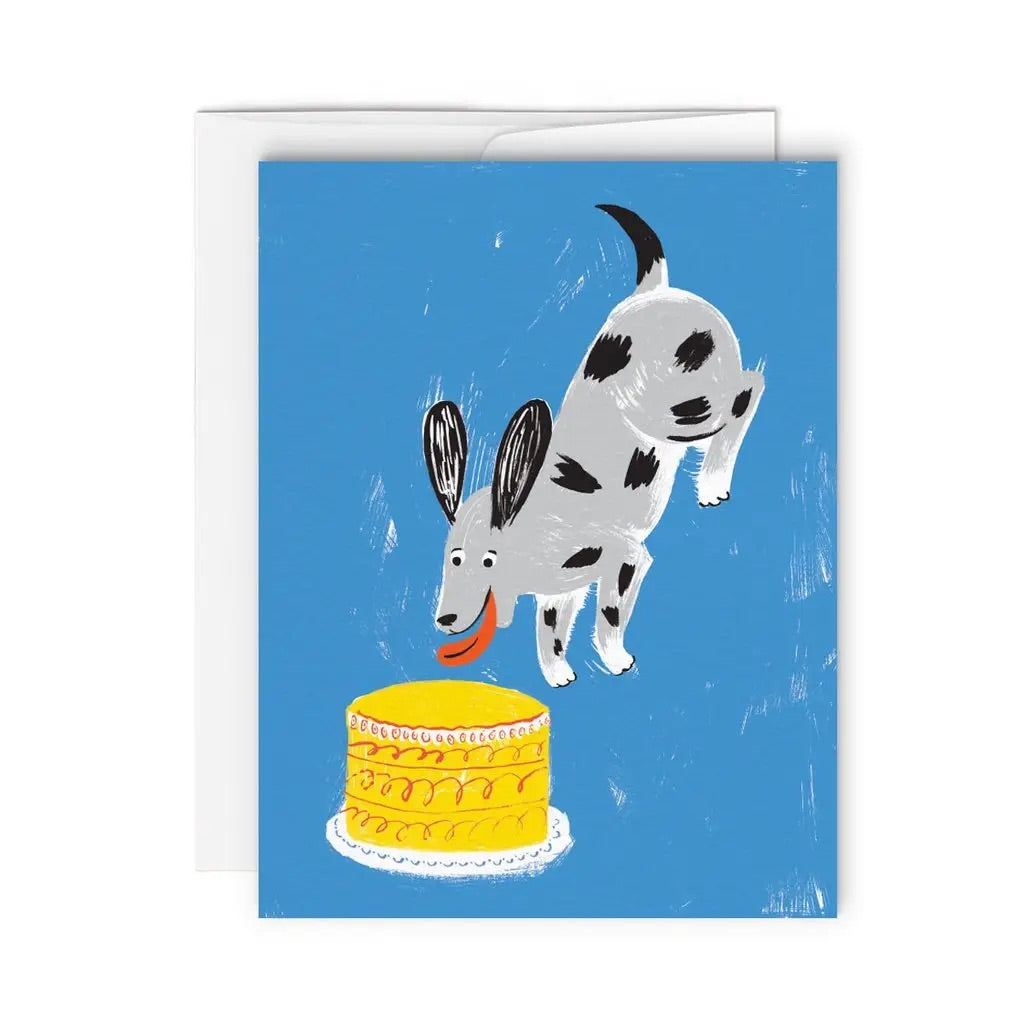 Wouf (Dog With Cake) Card