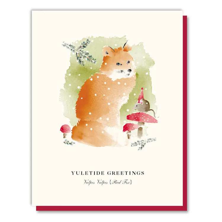 Yuletide Fox Christmas Card