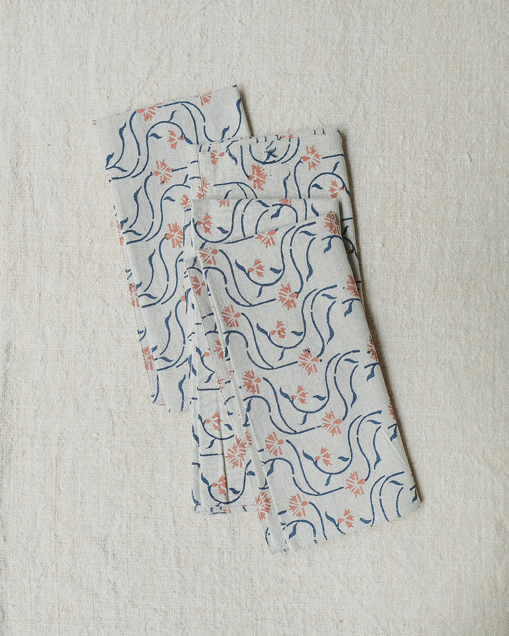 Linen Block Print Napkins - Juhi